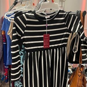 Chic Striped Long Sleeve Dress